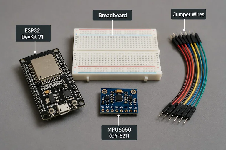 MPU6050 calibration hardware setup