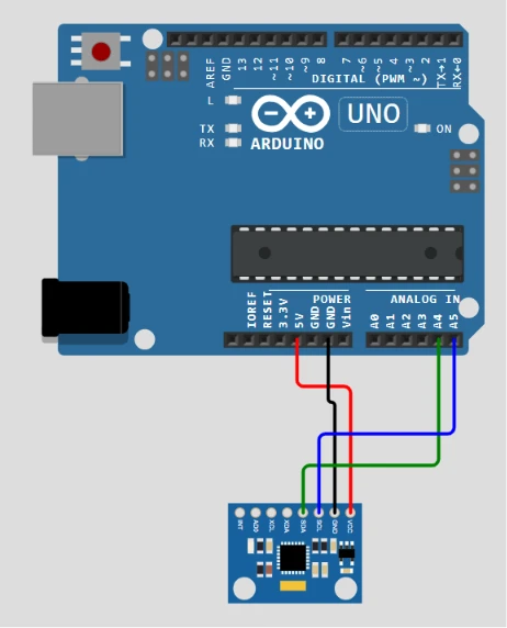 MPU6050 arduino wiring